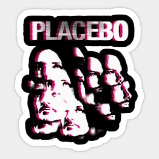 Placebo white and pink Sticker